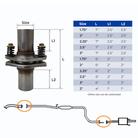 1,75 "x 6" Auspuff flansch rohr Reparatur Kugelgelenk für Toyota Heavy Duty Flansch Auspuff Kugelgelenk Kit