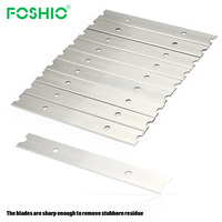 Foshio Design lame de grattoir de nettoyage en acier inoxydable de 4 pouces 10 pièces/paquet