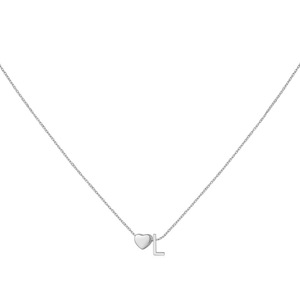 Collier en forme de cœur avec lettre A, breloque en alliage de zinc, bijoux à porter au quotidien, cadeau - Product Image 4