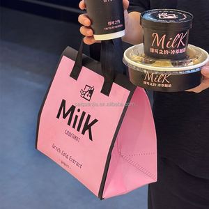 Sacs isothermes jetables personnalisés en aluminium pour plats à emporter, desserts, thé au lait, boissons froides, sacs d'emballage en tissu non tissé - Product Image 6