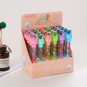 5 in 1 bambini Girly Papeleria Bubble Lighting Rolling Stamp penna a sfera Magic novità <span class=keywords><strong>Bubles</strong></span> incandescente plastica galleggiante timbro penna a olio - Product Image 6