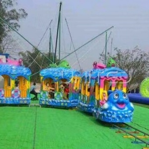 <span class=keywords><strong>Train</strong></span> sur rail pour enfants en FRP, nouveau design, thème océan, attraction familiale pour centres commerciaux et fêtes foraines, 14 places - Product Image 3
