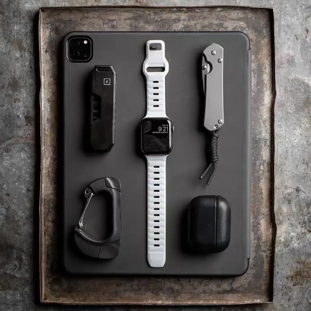 สายรัดข้อมือยางแนวสปอร์ต,สายนาฬิกาอัจฉริยะซิลิโคนนิ่มสำหรับ Apple Watch Band 38 40 41 42 44 45มม. สำหรับ IWatch S7/6