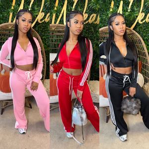 G01389c 2025 סתיו/חורף חם מכירה נשים ניגודיות צבעים מכנסיים - Product Image 2