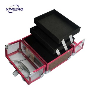 Caisse acrylique <span class=keywords><strong>de</strong></span> maquillage <span class=keywords><strong>de</strong></span> boîte <span class=keywords><strong>de</strong></span> rangement d'affichage acrylique claire claire <span class=keywords><strong>rouge</strong></span> <span class=keywords><strong>de</strong></span> cube pour le cas cosmétique en - Product Image 1