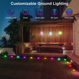 15 แพ็คสมาร์ท Tuya App ควบคุม RGBICW เพลงซิงค์ไฟทางเดิน,ไฟพื้น,ไฟสนามหญ้ากลางแจ้งสําหรับสวน,ลาน,ลาน,ตกแต่ง - Product Image 4