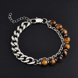 Encanto <span class=keywords><strong>de</strong></span> moda, cuentas <span class=keywords><strong>de</strong></span> piedra <span class=keywords><strong>de</strong></span> 8MM y pulsera <span class=keywords><strong>de</strong></span> acero inoxidable, pulsera <span class=keywords><strong>de</strong></span> brujería <span class=keywords><strong>de</strong></span> piedra <span class=keywords><strong>de</strong></span> cristales, uso diario adecuado para Unisex - Product Image 5