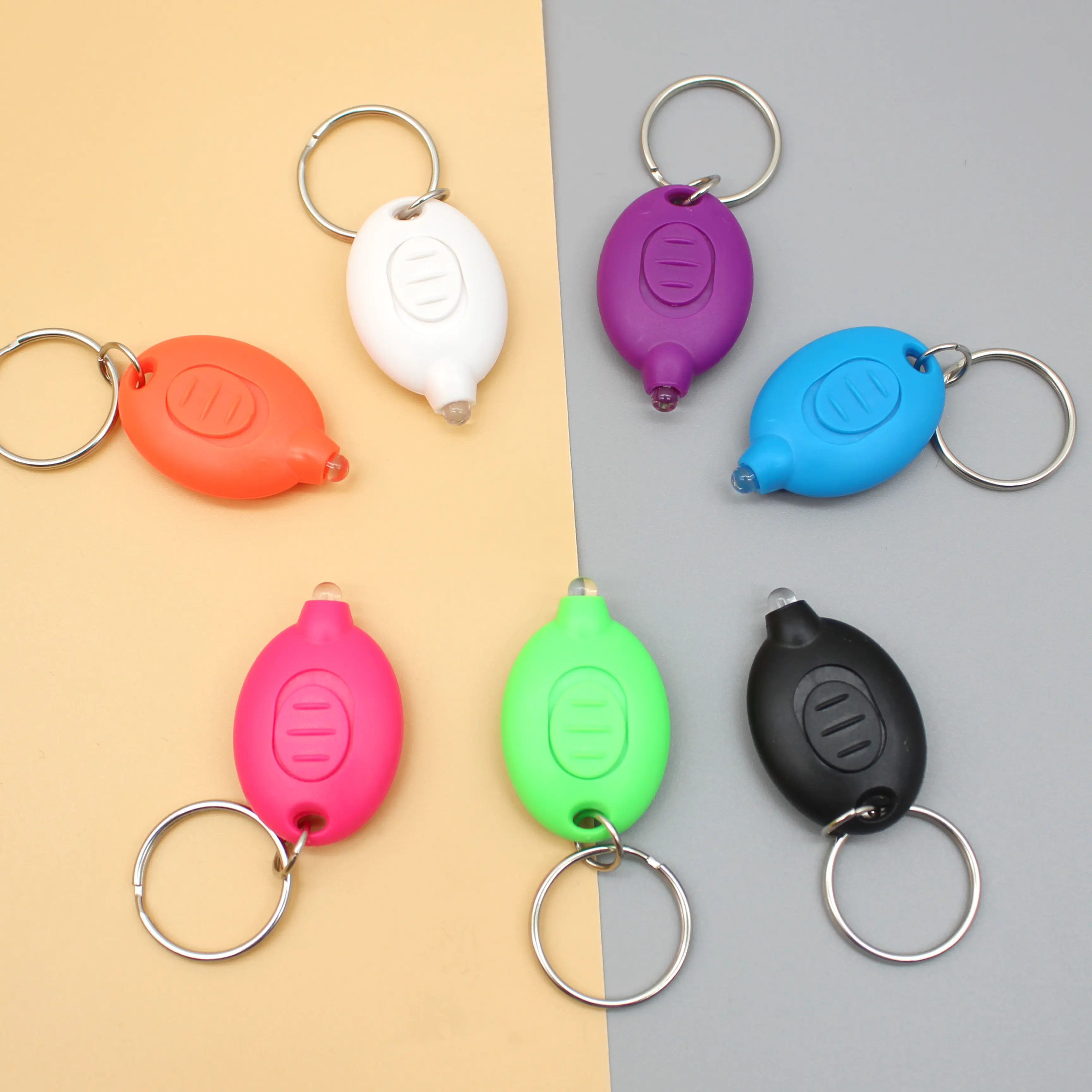 Jachon Mini Flash Torch Plastic Customized Key Chains Light Key Ring Keychain Led Keyring
