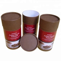 HONGE papier de texture de boîte cylindrique de qualité alimentaire de conception personnalisée pour boîte ronde de café/thé/collation avec impression spéciale de surface de couvercle