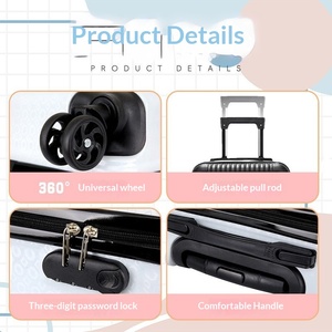 Ensemble de 3 valises de voyage à roulettes en ABS rigide, légères, avec roulettes pivotantes, pour la vente en gros - Product Image 2