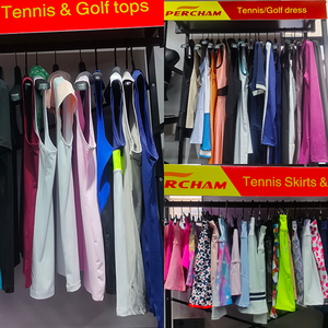 Gaun tenis punggung indah berbentuk U leher persegi kustom wanita dengan bantalan dada pakaian olahraga - Product Image 4