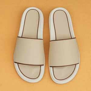 Chaussures de sport respirantes pour hommes en cuir véritable, pantoufles antidérapantes, dessus en cuir de vachette de qualité supérieure, sandales souples - Product Image 6