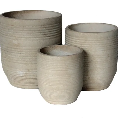 Antique Fiber stone flower pot set of 3