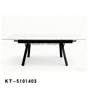 Table de salle à manger moderne extensible en pierre frittée 180/ 240x90 pour <span class=keywords><strong>restaurant</strong></span> - Product Image 1