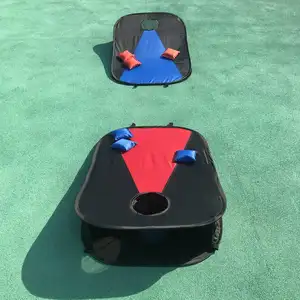 Pieghevole Portatile di Mais Foro Schede di Gioco Set con 8 Sacchi di Fagioli Cornhole