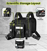 Sac de poitrine de sport unisexe, gilet de course réfléchissant, tactique, imperméable, Oxford, cyclisme, randonnée, ski, camping, pêche, gym