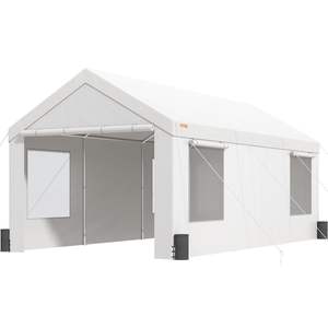 DB Heavy Duty 10x20ft Carport <b>Outdoor</b> Garage <b>Shelter</b> with Removable Sidewalls Roll-up Ventilated Windows Made PE Material - Product Image 1