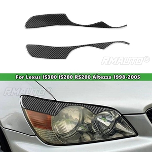 1 paire de couvre-phares de voiture en fibre de carbone pour Lexus IS300 IS200 RS200 Altezza 1998-2005 - Product Image 1