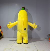 Costume de mascotte banane gonflable pour adultes, tenue de banane gonflable avec ventilateur à piles, costume amusant de banane jaune pour fêtes, événements et spectacles