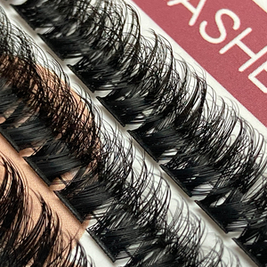 Bộ dụng cụ nối mi tự làm, mi chùm tơ mềm mại, logo tùy chỉnh, từng cụm riêng biệt, thủ công, mi chùm xù - Product Image 2