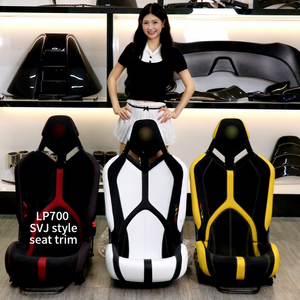 เบาะนั่งแบบ Bucket Seats สไตล์ SVJ สำหรับ Lamborghini Aventador LP700 ทำจากคาร์บอนไฟเบอร์แห้ง ชุดแต่งภายในรถยนต์ - Product Image 1