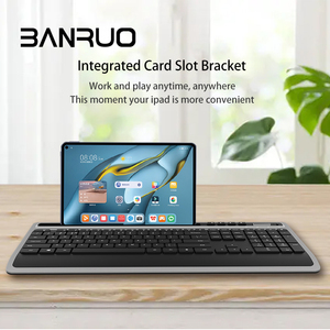 Teclado ergonómico inalámbrico personalizado de Alemania, Francia y España para oficina, teclado y ratón multimedia con ranura - Product Image 4