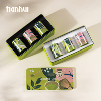 Boîte en métal rectangulaire recyclable personnalisée Tianhui pour les feuilles de thé, la poudre de matcha, l'emballage de l'ensemble, boîte cadeau