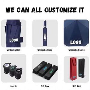 Wholesale 5-Fold <b>Mini</b> Pocket Umbrella with 6 Ribs 8Ribs UV Fiberglass Custom Logo Print Five Folding Rain Waterproof Umbrella - Product Image 2
