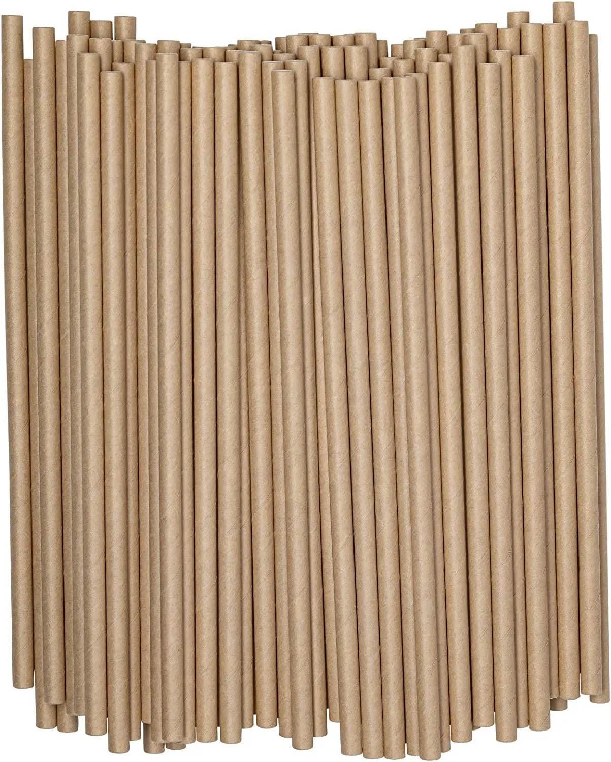 OKAY Wholesale Food Grade Customized Biodegradable Natural 10MM Kraft Paper Straws OEM For Smoothies Drinking