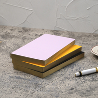 Cuaderno Delgado Tomoe River de 52 g/m² Totalmente Personalizable con Borde Dorado y Cubierta Texturizada, Recambio de Cuadrícula para Viajeros