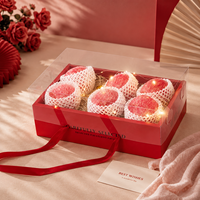 Boîte Cadeau pour Fruits Personnalisée en Carton avec Couvercle Transparent, Ruban et Feuille d'Or, Prix d'Usine en Gros, Écologique et Sûre pour les Aliments