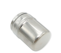 BBQ Salt Pepper Condiment Box With Holes Stainless Steel Seasoning Spice Shaker Storage Bottle