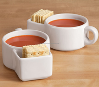 Tasse en Céramique Soupe et Biscuits avec Support à Biscuits, Tasse à Café Soupe et Biscuits ou Ensemble Bol à Céréales