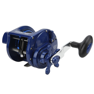 Moulinet <span class=keywords><strong>de</strong></span> <span class=keywords><strong>pêche</strong></span> à tambour, rapport 3.6:1, résistance 7/14 avec compteur <span class=keywords><strong>de</strong></span> ligne pour <span class=keywords><strong>pêche</strong></span> en <span class=keywords><strong>mer</strong></span> à longue portée, bleu, pour gaucher - Product Image 1