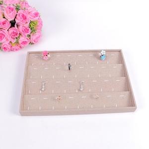 Caja de Exhibición de Joyería Gris para Anillos, Aretes, Pulseras, Collares u Otros Adornos, Organizador de Almacenamiento - Product Image 5