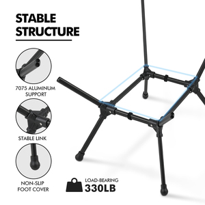 Sedia da Campeggio KingGear Moderna e Leggera in Lega di Alluminio e Tessuto Oxford, Pieghevole e Regolabile, <span class=keywords><strong>per</strong></span> Spiaggia e Campeggio - Product Image 3