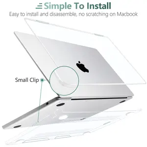 Crystal Clear Plastic PC Hard Sleeve Laptop Case For Macbook Air Pro 11 12 13 14 15 16 Inch M1 M2 M3 Chip Model A2941 A2681