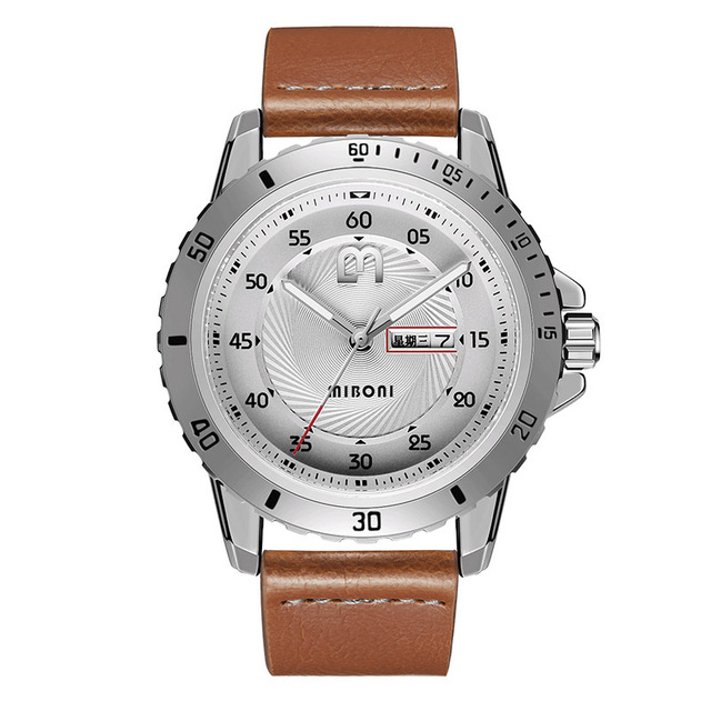 Customized Quartz Alloy Men's Watch Waterproof Leather Strap High Quality Luminous Glass Dial Antique Simple Design