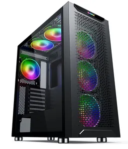 Toptan özel Rog Strix Helios Fan Pc kasa mikro Atx temperli cam masaüstü bilgisayar Cpu RGB oyun kılıfları ve kuleleri