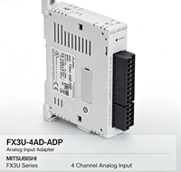 Nuevo Adaptador de Entrada Analógica de 4 Canales FX3U-4AD-ADP Original para PLC Serie FX3U, 24V DC 130mA, Carcasa de Plástico