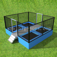 Équipement de loisirs et d'exercice pour enfants en plein air, trampoline 4 en 1 avec remorque à vendre