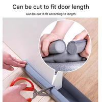 Bandes d'Étanchéité pour Bas de Porte Sans Colle, Joint Anti-Vent et Insonorisant en Mousse