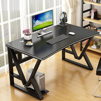 Bureau Simple pour Personnel, Table d'Étude à Domicile, Bureau d'Écriture, Bureau d'Ordinateur Multifonction avec Cadre en Acier, Table de Jeu