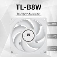 Thermalright TL-B8W White Computer Case Cooling Fans 4pin PWM PC Radiator Processor Fan pour Bureau