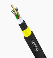 Câble à fibres optiques monomode HONDAO ADSS 12 cœurs 2 km-4 km G652d IP FTTH Tambour en bois Extérieur