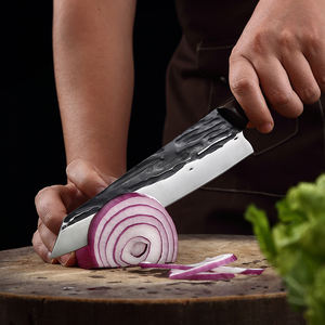 8 pouces forgé <span class=keywords><strong>à</strong></span> la main 4cr13 acier inoxydable Kiritsuke coupe de viande couteau de chef japonais couperet de boucher pour cuisine cuisine métal - Product Image 5