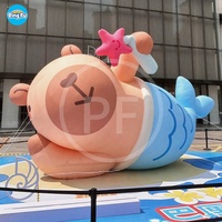 Centre commercial publicité dessin animé gonflable en peluche Capybara mascotte pour la décoration, ballon animal gonflable personnalisé