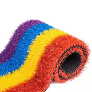 Césped <span class=keywords><strong>Artificial</strong></span> de Alta Calidad Directo de Fábrica para Jardín Colorido Césped Sintético Decoración Hierba Alfombra - Product Image 4