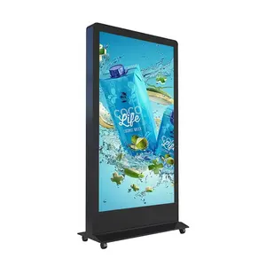 86 Inch Layar LCD Outdoor Digital Signage Sistem Android dengan Layar Sentuh 4G Tahan Air Outdoor Kios
