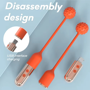 Double-Headed Silicone Vibrating Egg Detachable <b>USB</b> Charging Strong Vibration Waterproof High-End Female Adult Sex - Product Image 4